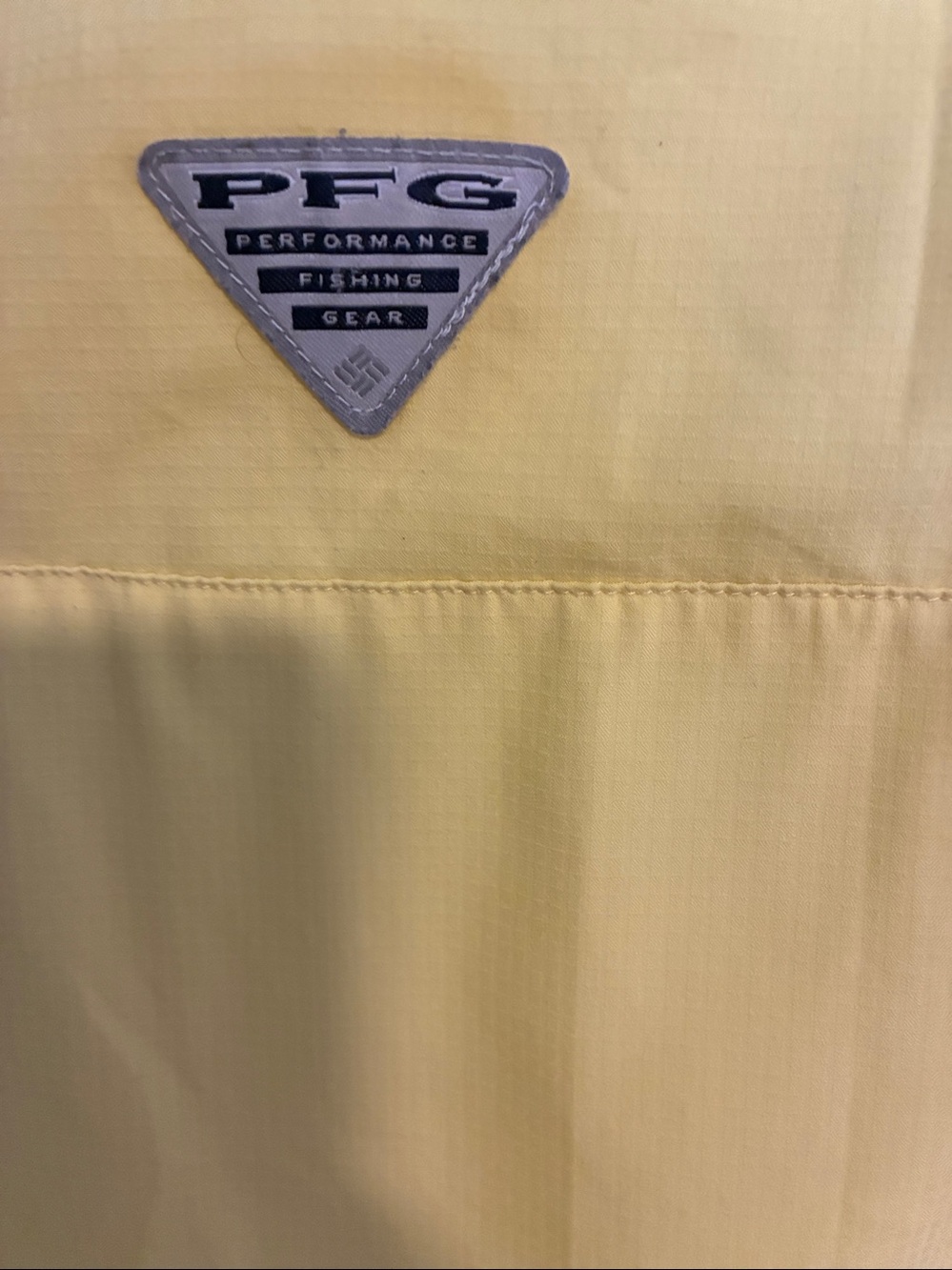 Columbia Men's Short-Sleeve Button-Down Shirt in Yellow - Picture 5 of 6